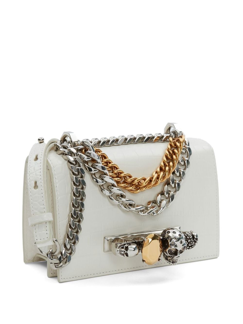 Alexander McQueen leather chain-link crossbody-bag