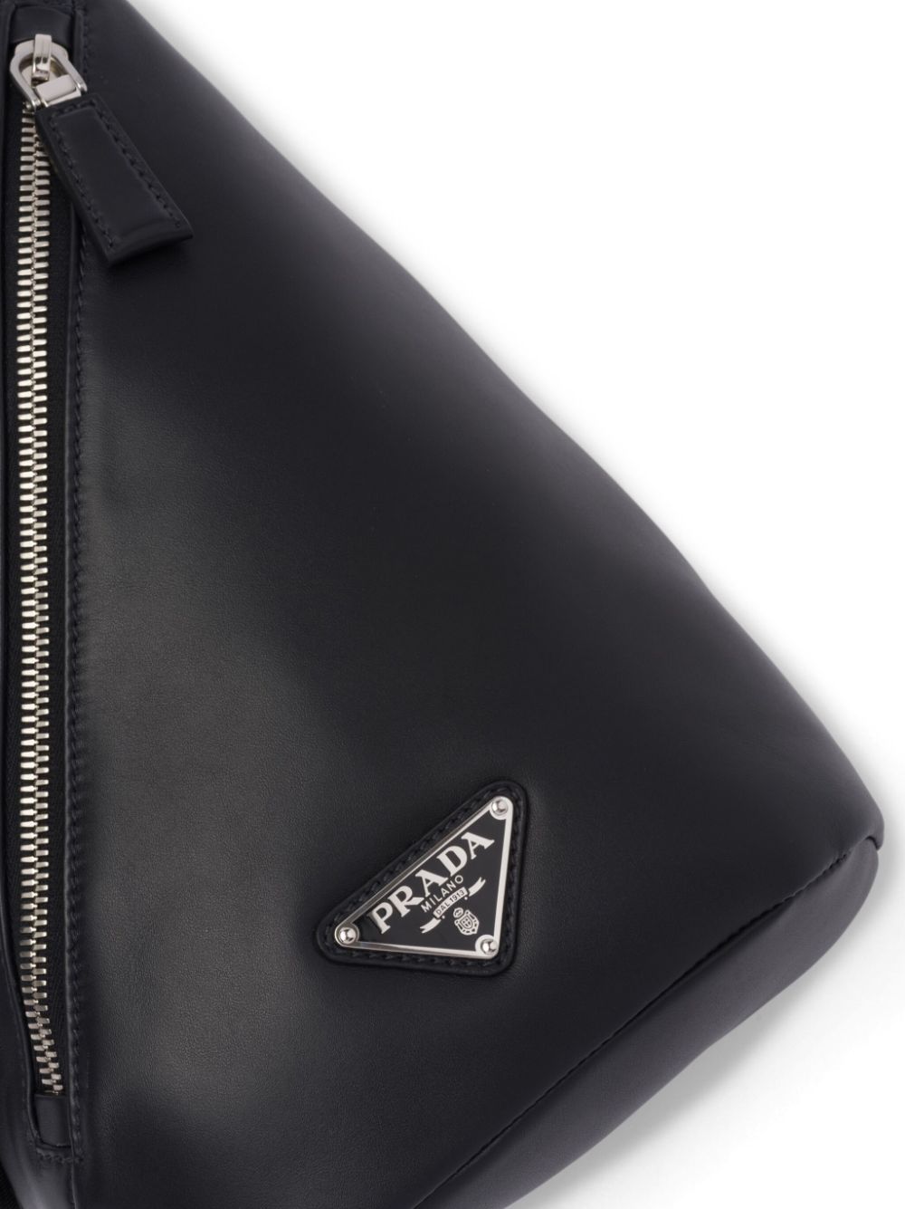 Pra*a logo-plaque one-shoulder backpack