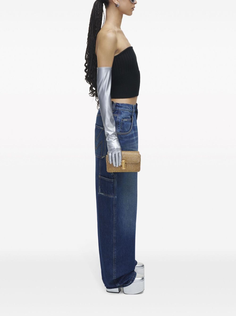 Marc Jacobs The J Marc rhinestone-embellished mini bag