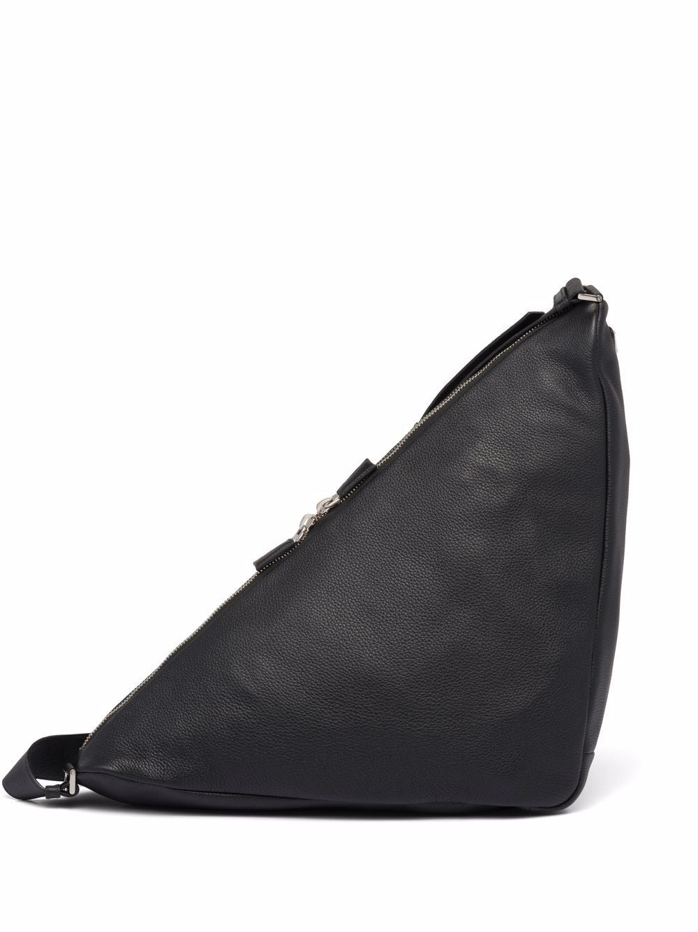 Pra*a leather triangle shoulder bag