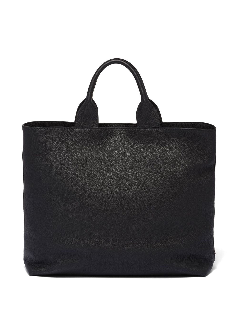 Pra*a logo-embossed leather tote bag