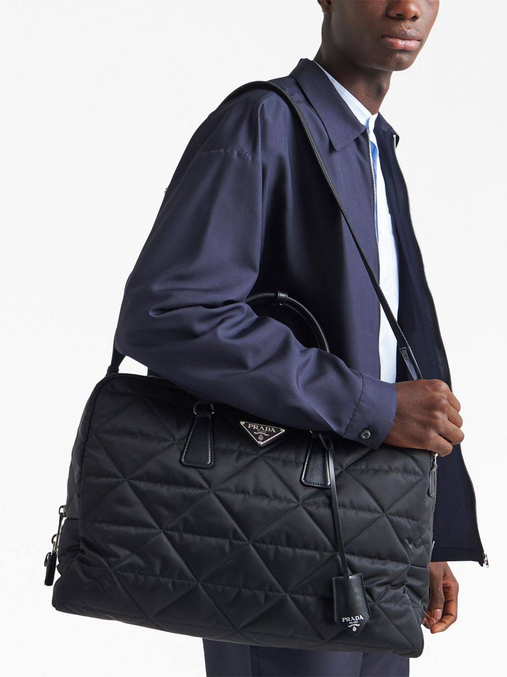 Pra*a re-nylon quilted travel bag
