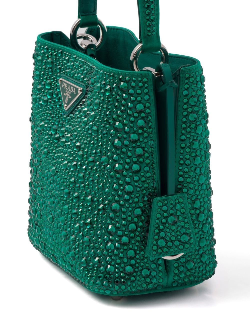 Pra*a panier crystal-embellished tote bag