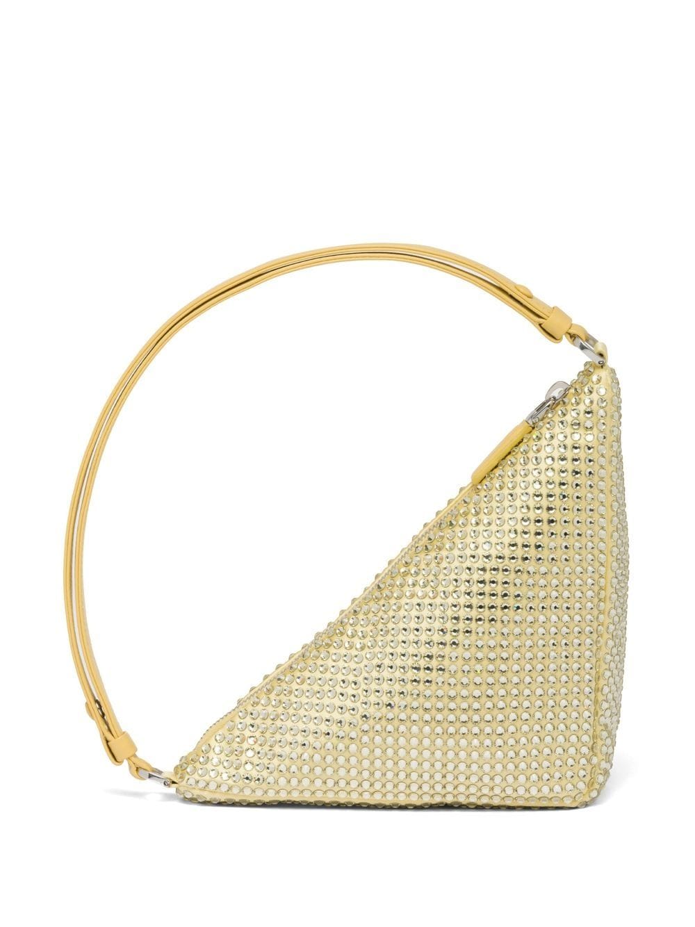 Pra*a triangle crystal-embellished mini bag
