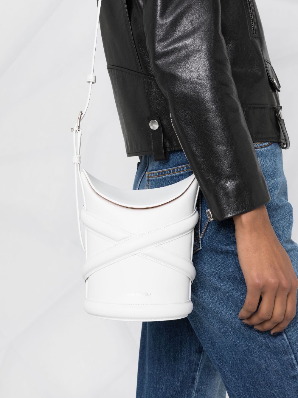 Alexander McQueen The Curve mini bucket bag