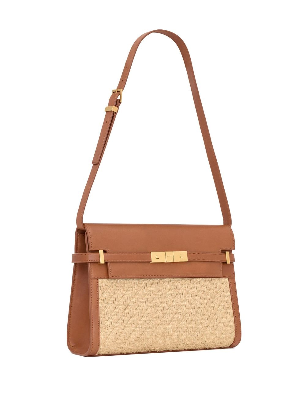 Saint Laurent Manhattan raffia shoulder bag