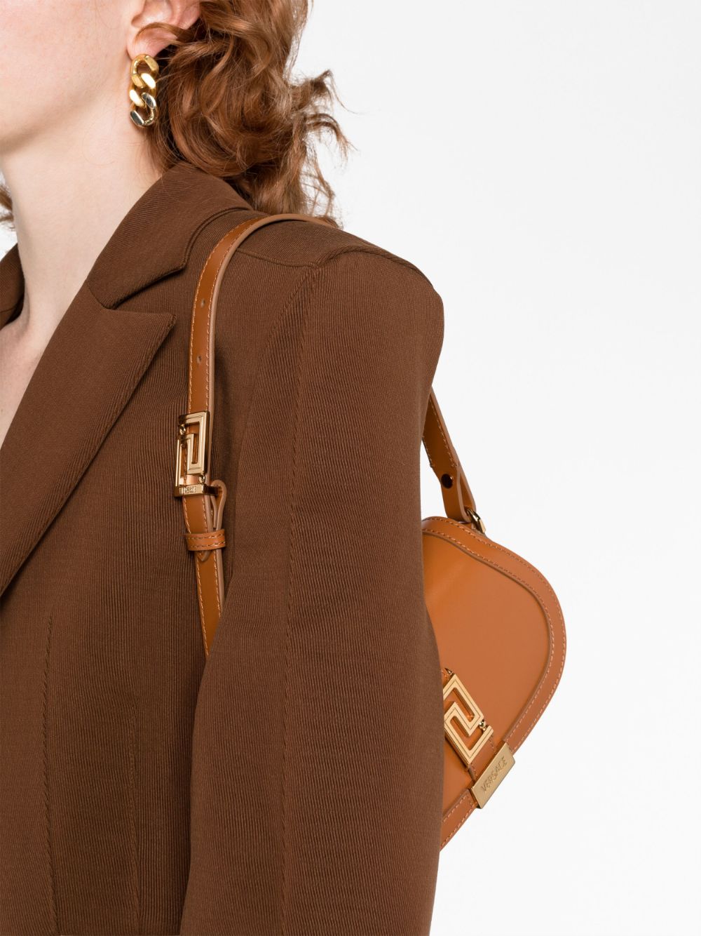 Versace Mini Greca Goddess leather shoulder bag