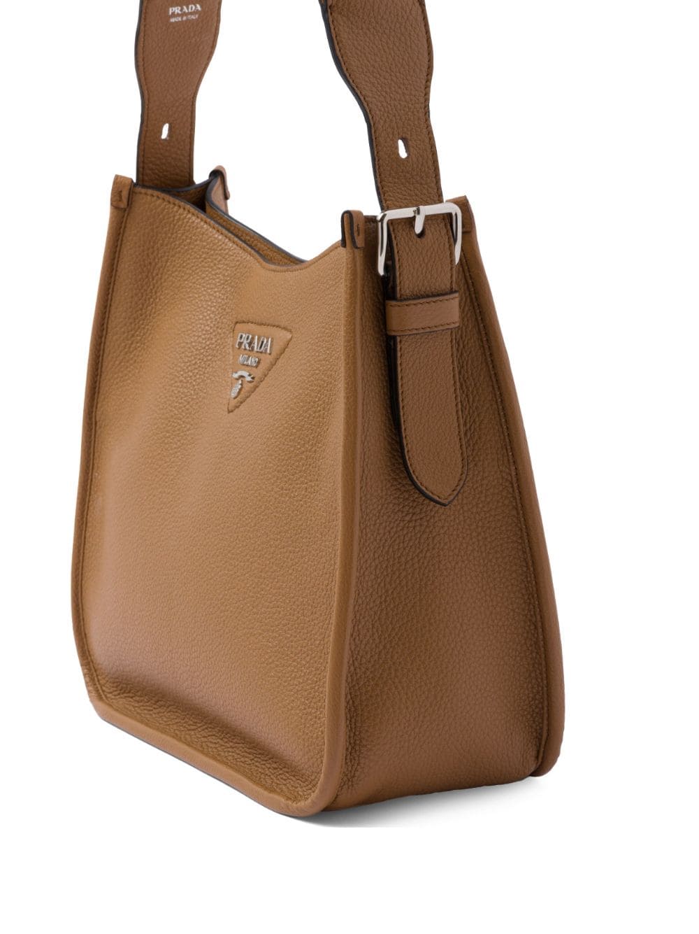 Pra*a triangle-logo hobo shoulder bag