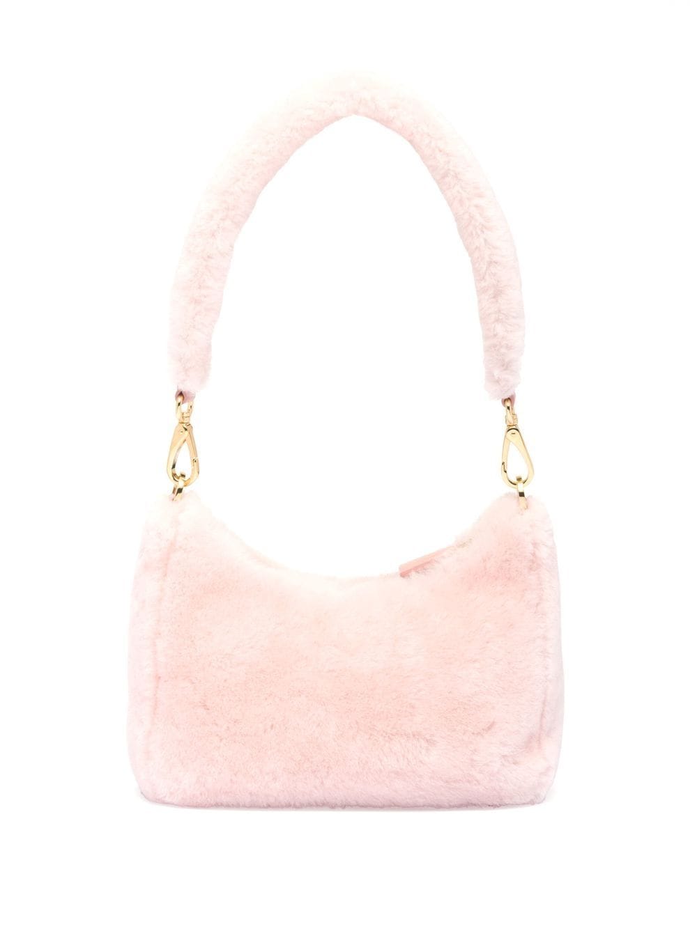 Pra*a re-edition shearling mini bag