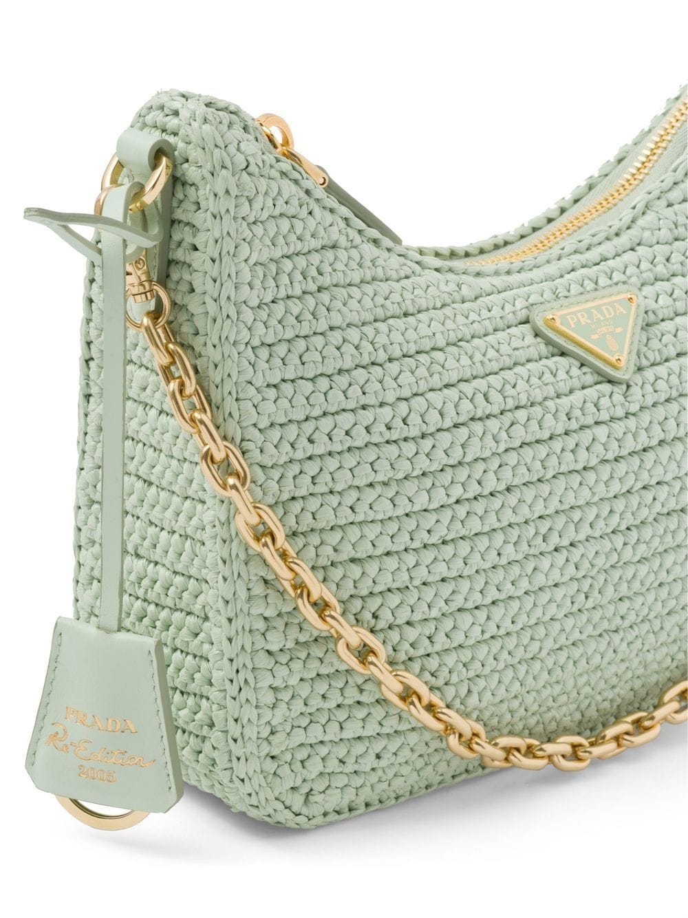 Pra*a re-edition 2005 crochet-knit shoulder bag
