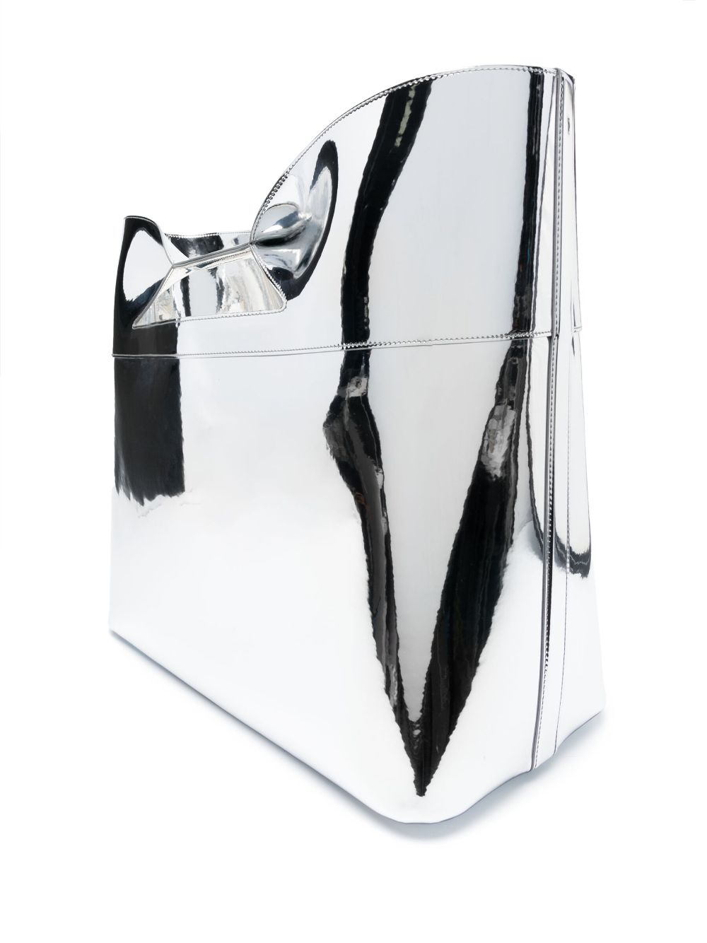 Alexander McQueen The Bow metallic leather tote bag