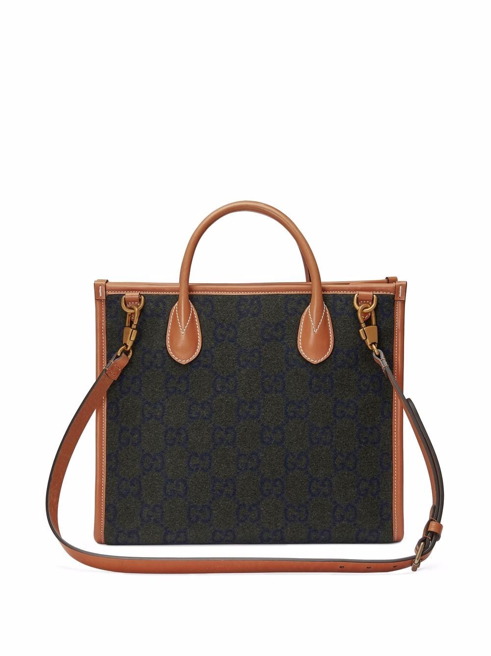 G*u*i gg pattern logo-patch tote