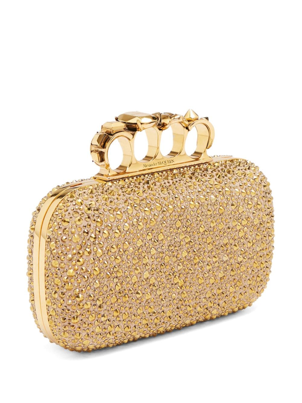 Alexander McQueen Knuckle crystal-embellished clutch bag