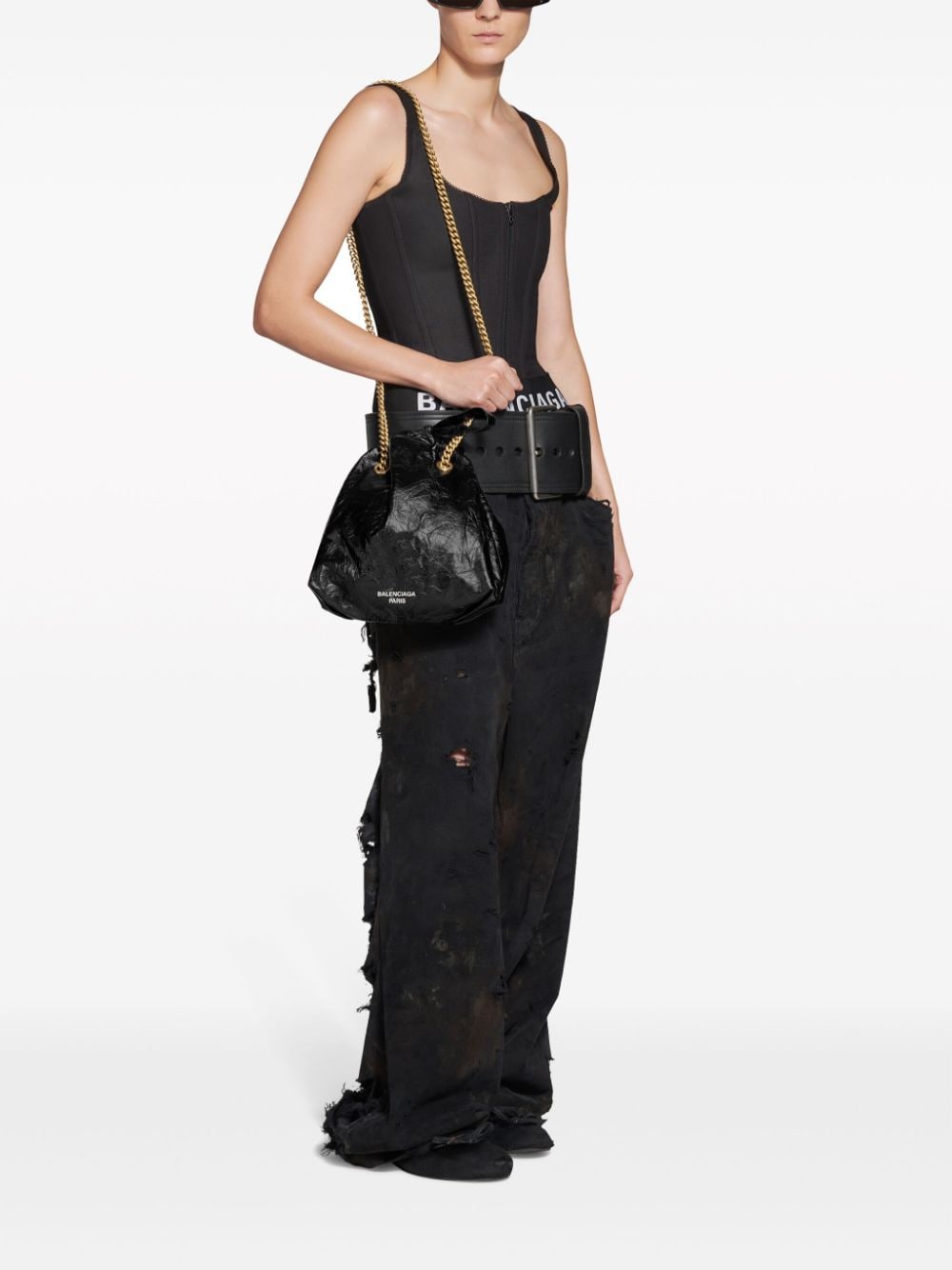 Ba*len*cia*ga crush logo-print tote