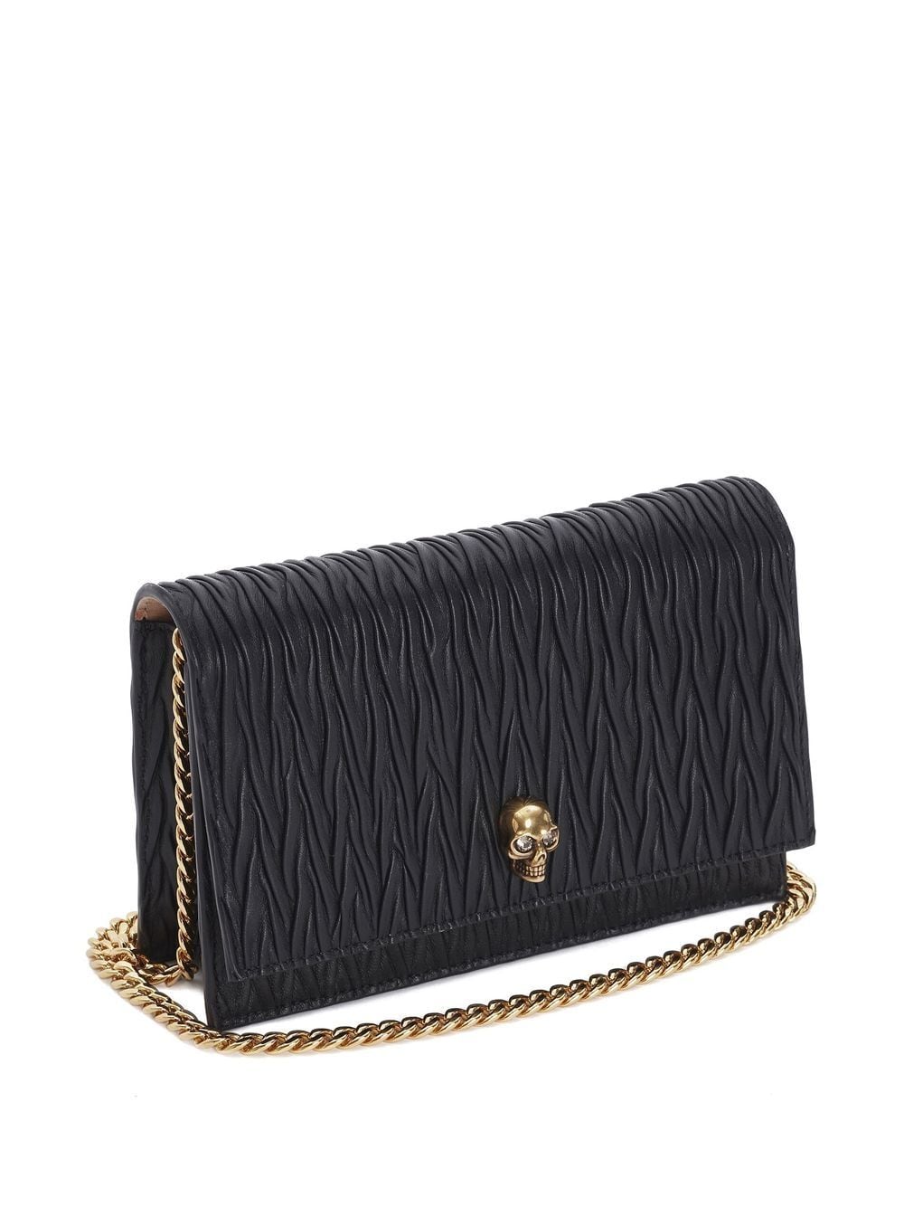 Alexander McQueen textured skull-embellished mini bag