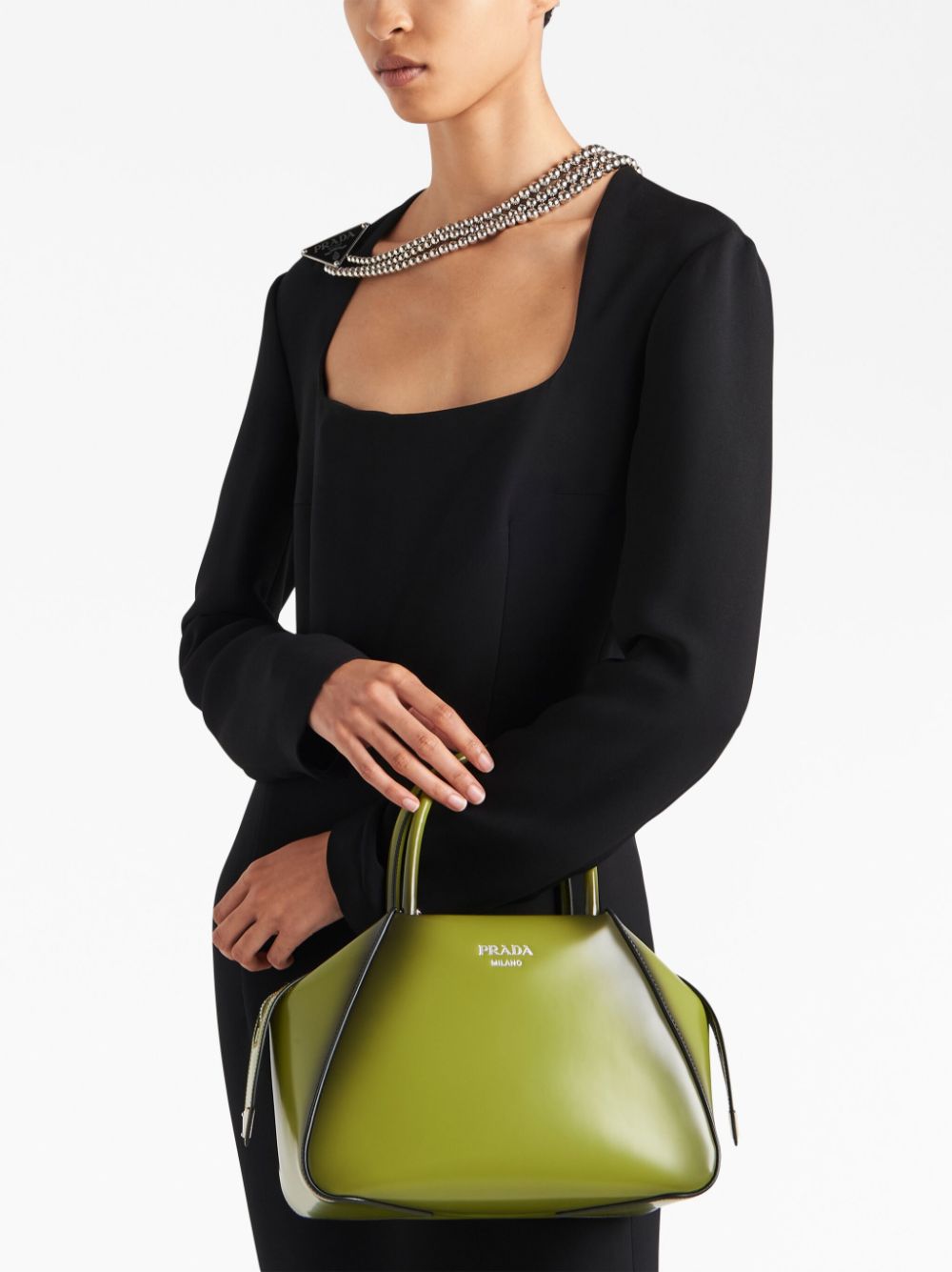 pra*a small brushed leather pra*a S*pernova handbag