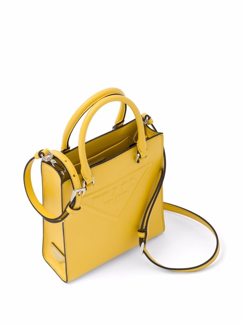 Pra*a logo-embossed tote bag