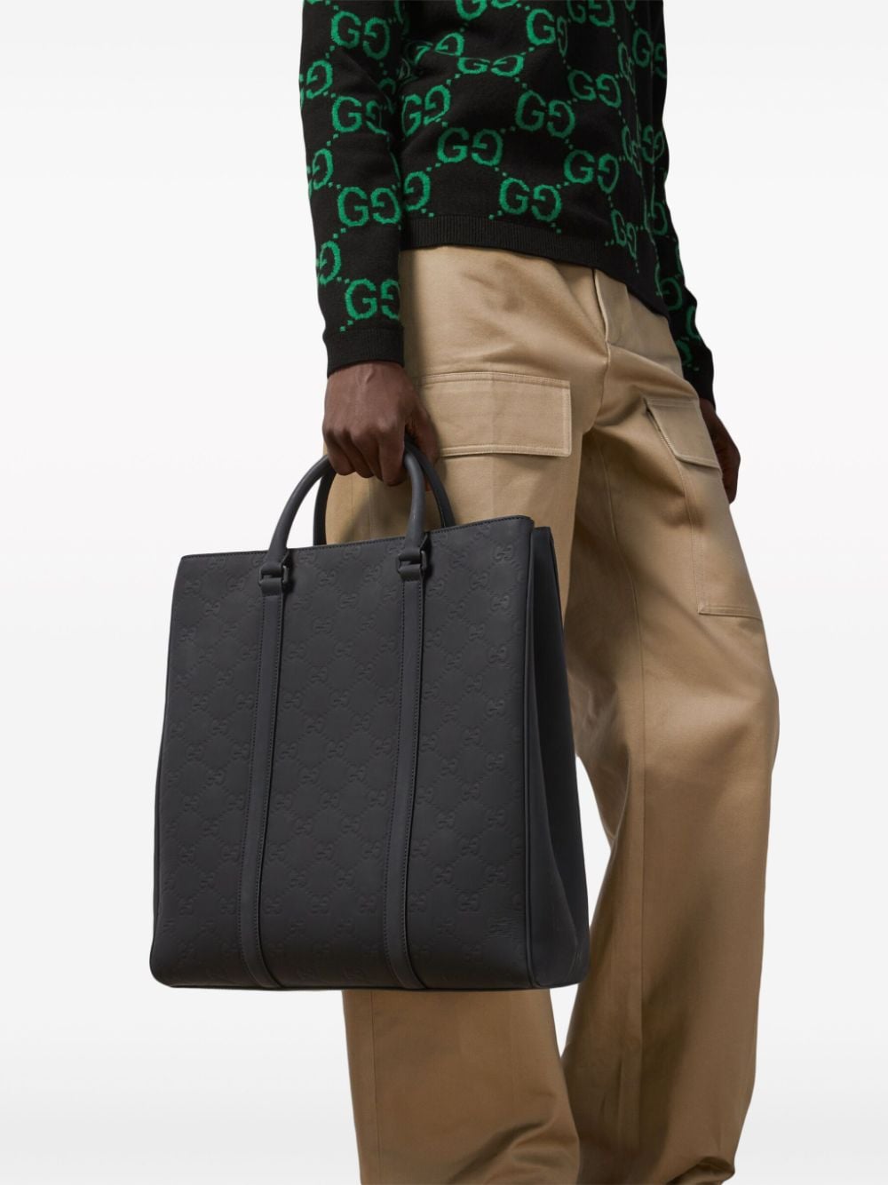 g*u*i gg S*p*e-debossed tote bag