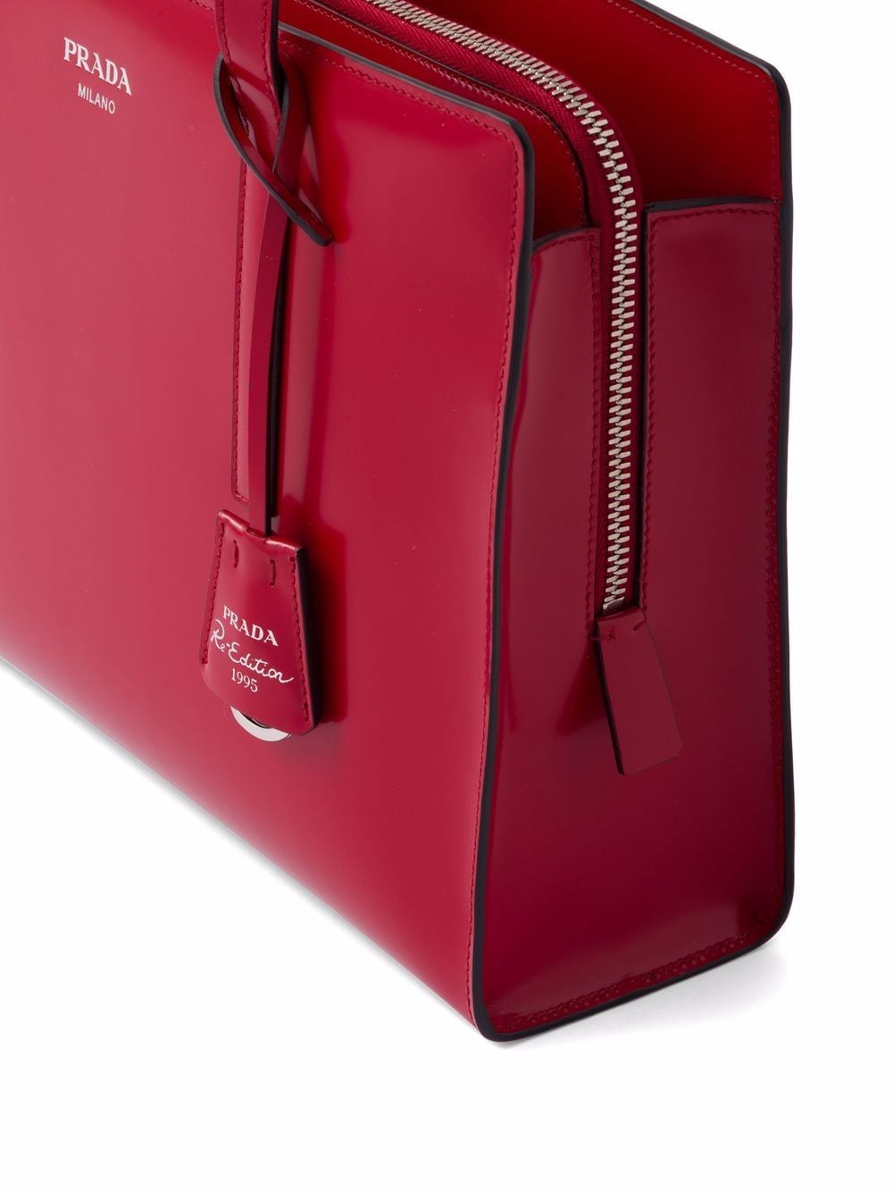 Pra*a large re-edition 1995 leather handbag