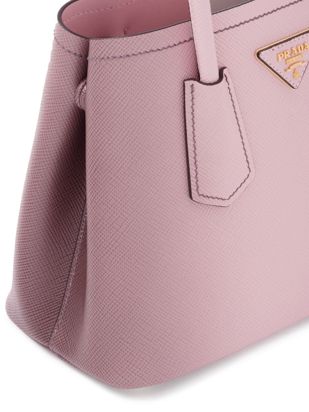 Pra*a double saffiano leather mini bag