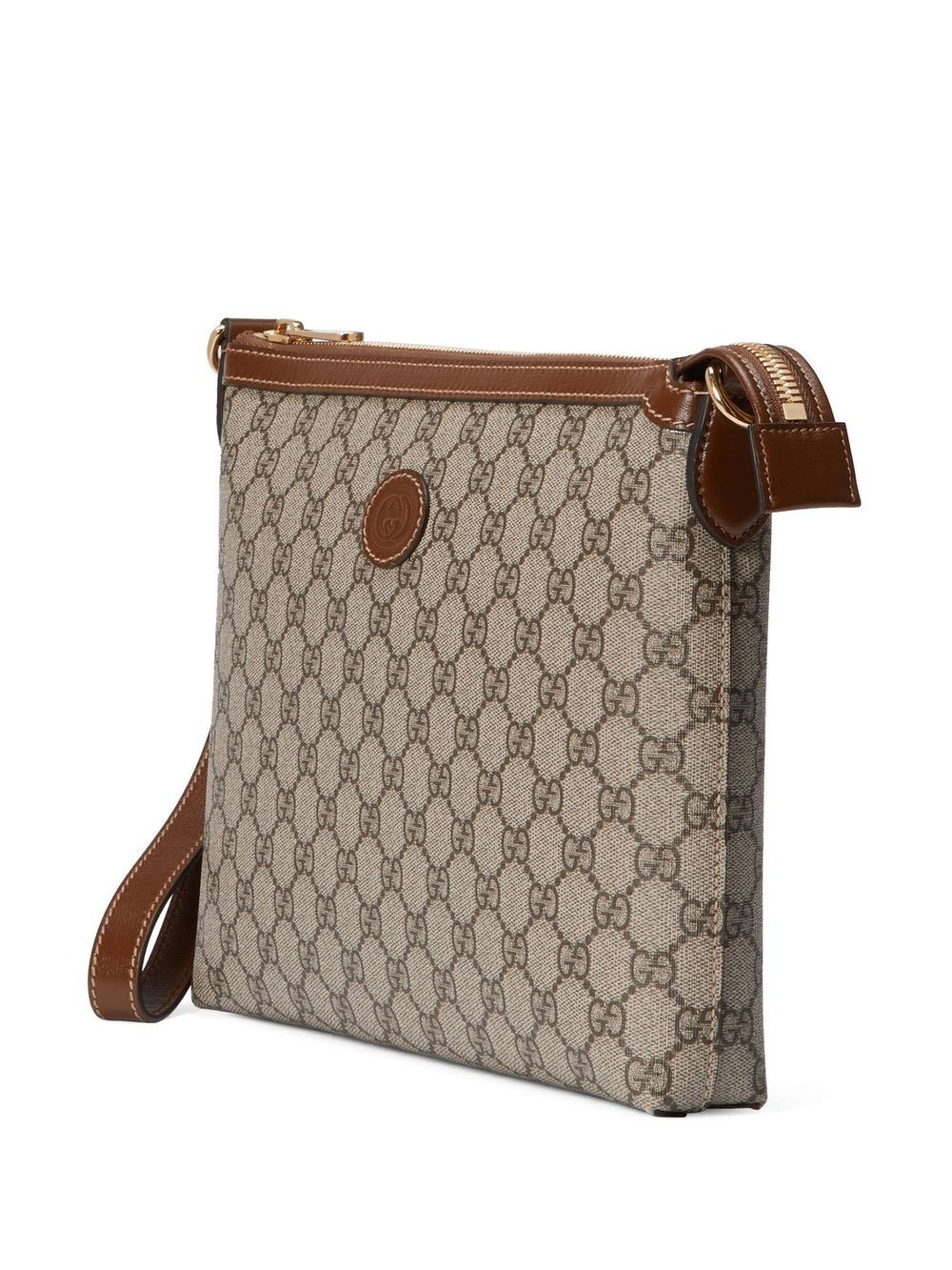 G*u*i interlocking g-print clutch bag