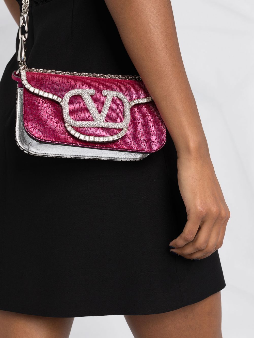 Valentino Garavani VLogo sequinned clutch bag