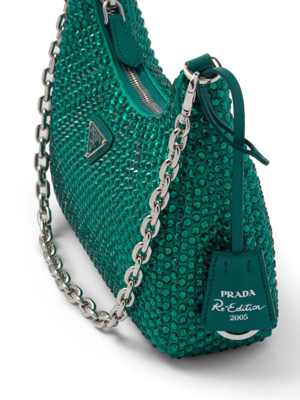 Pra*a re-edition 2005 crystal-embellished shoulder bag