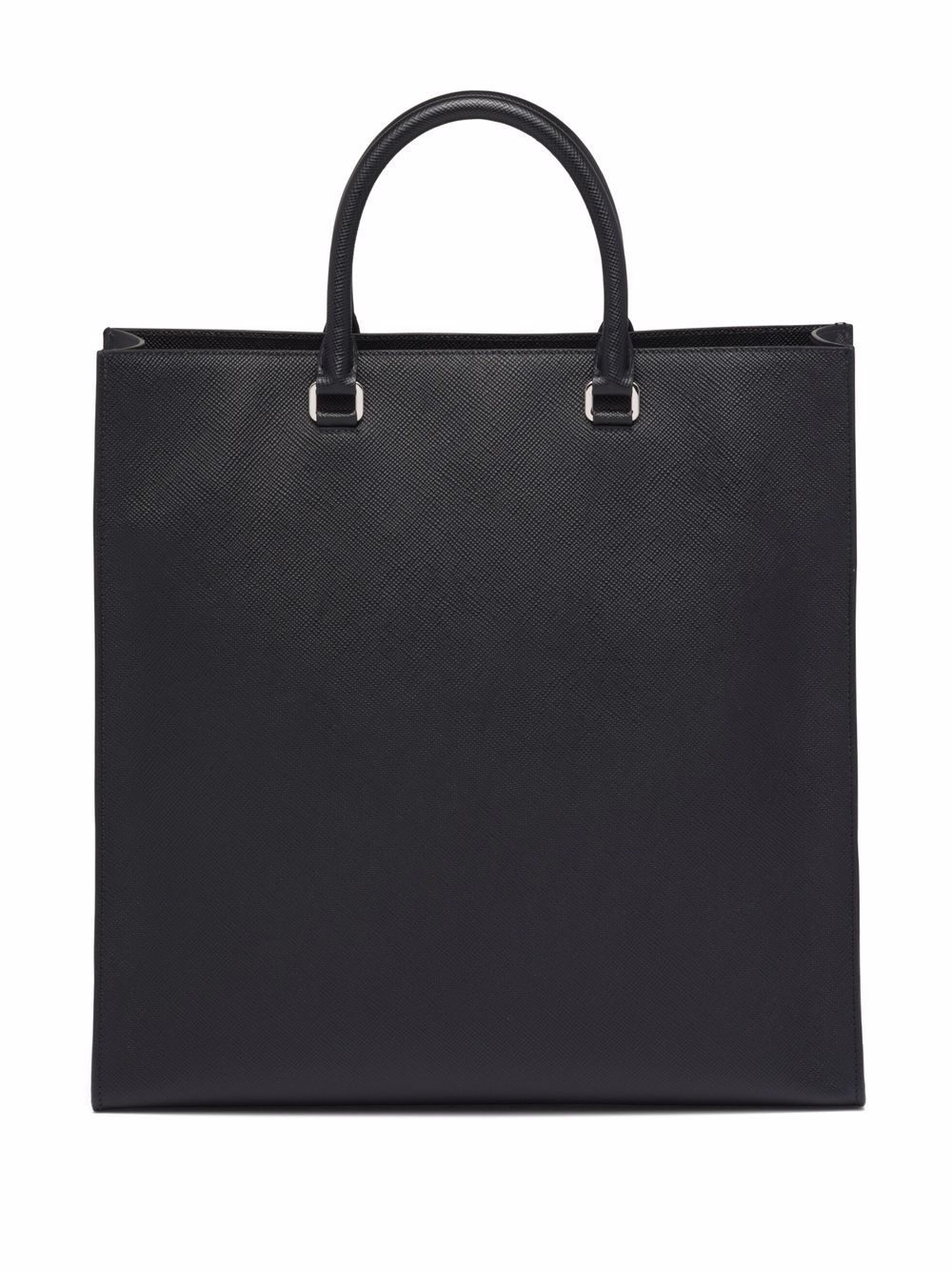 Pra*a logo-embossed saffiano leather tote