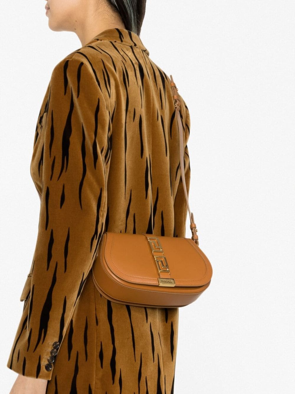 Versace Greca Goddess leather shoulder bag