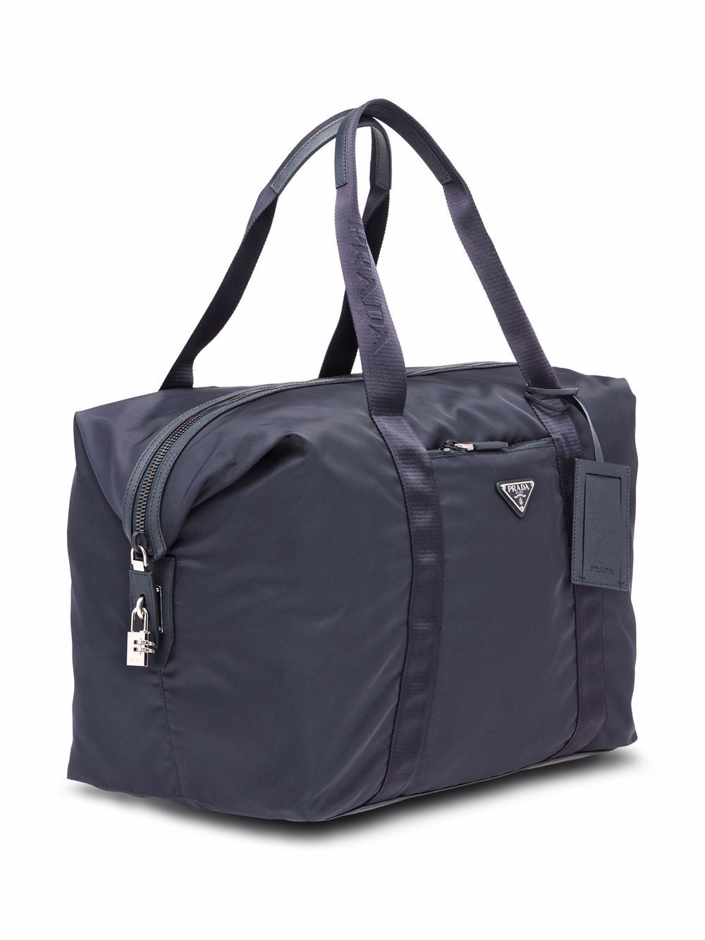 Pra*a re-nylon triangle logo holdall bag