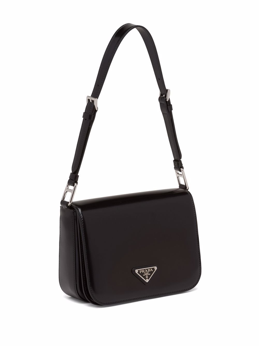 Pra*a brushed leather shoulder bag