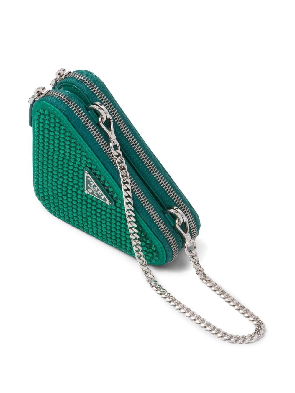Pra*a crystal-embellished mini pouch