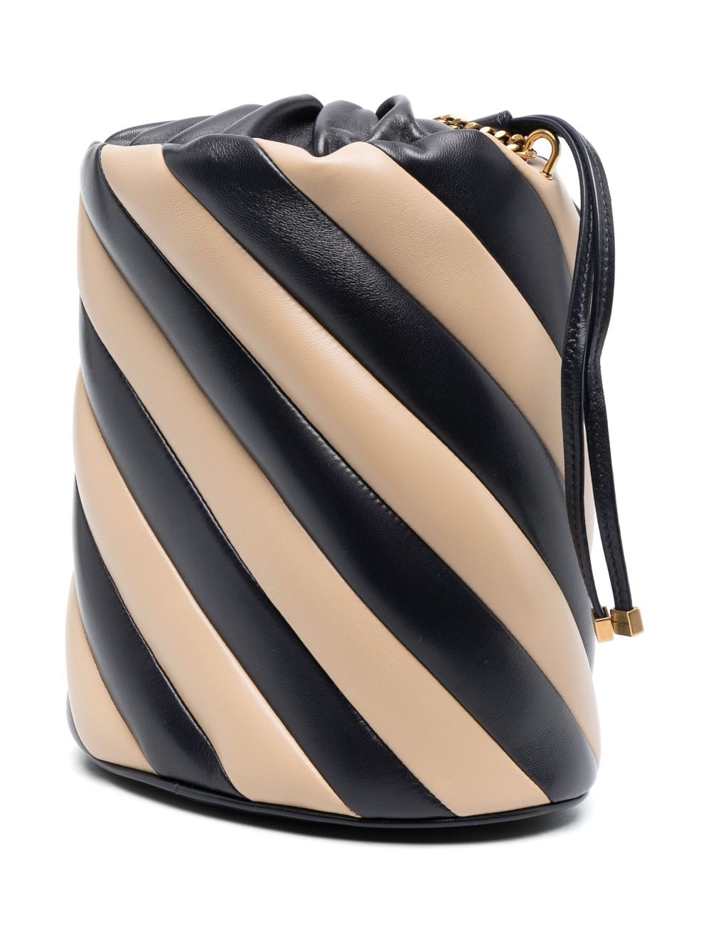 Saint Laurent Alix striped bucket bag