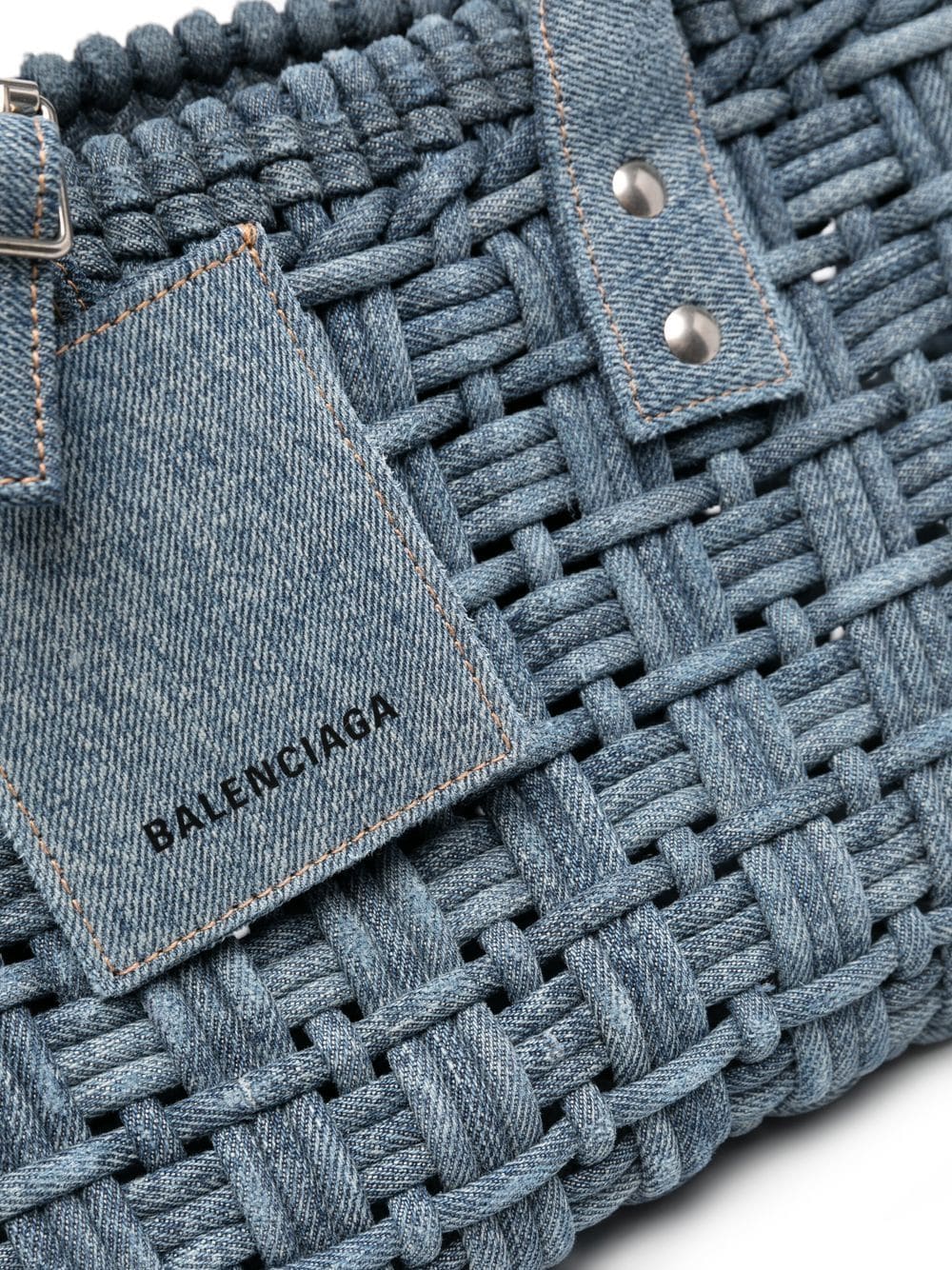 Ba*len*cia*ga bistro denim bascket bag