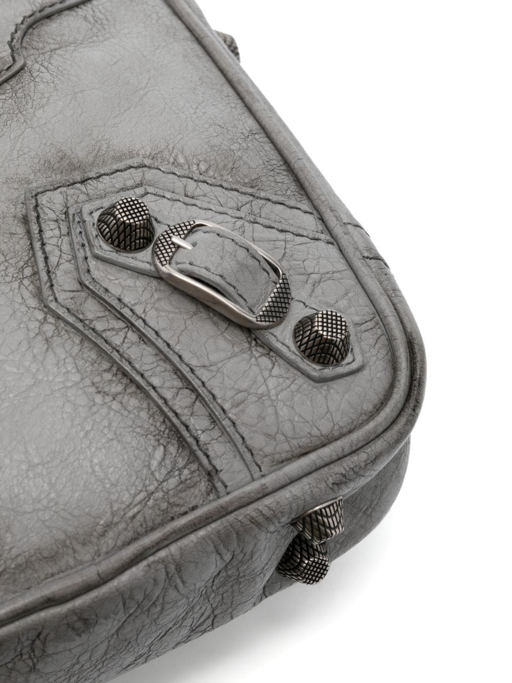 Ba*len*cia*ga le cagole cracked leather messenger bag