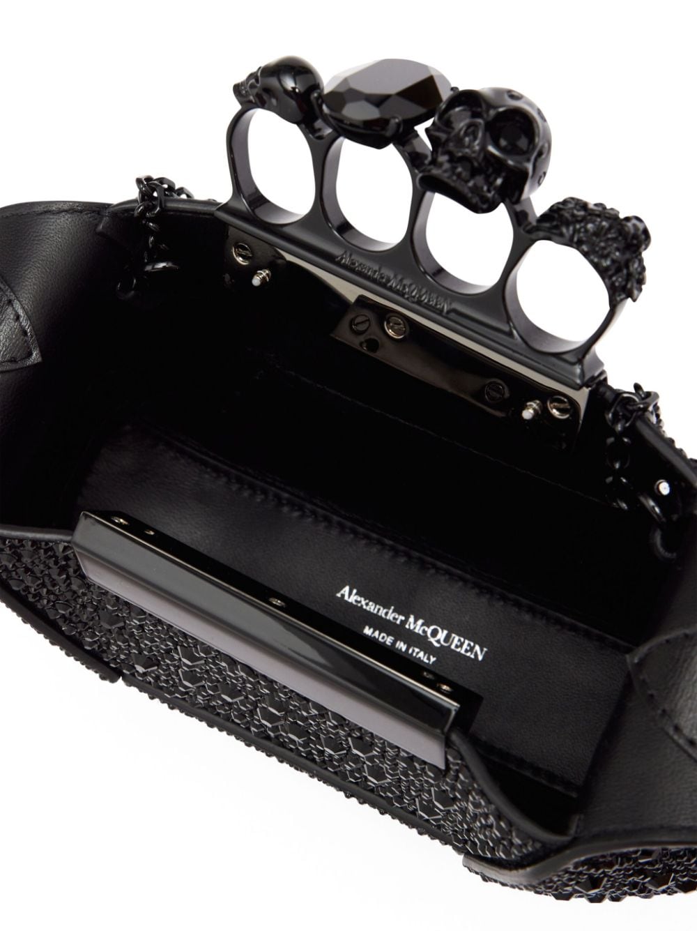 Alexander McQueen mini crystal-embellished crossbody bag