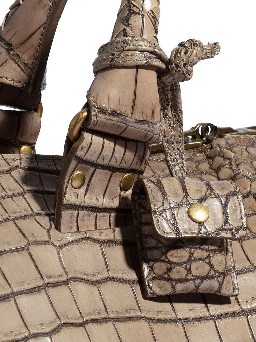 Bo*te*ga ve*ne*ta   crocodile-effect weekend duffle bag