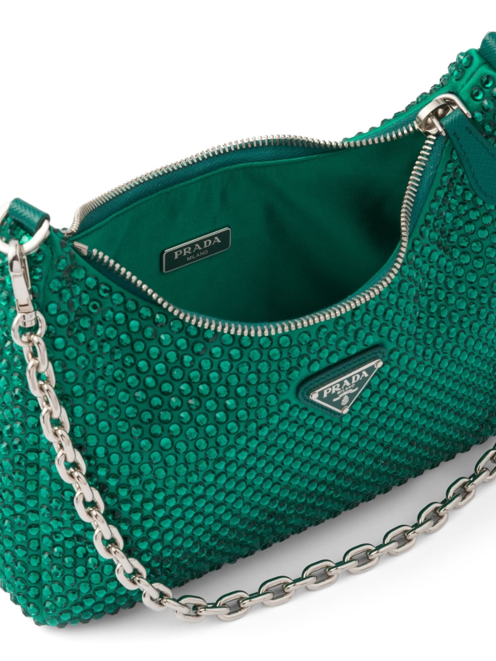 Pra*a re-edition 2005 crystal-embellished shoulder bag