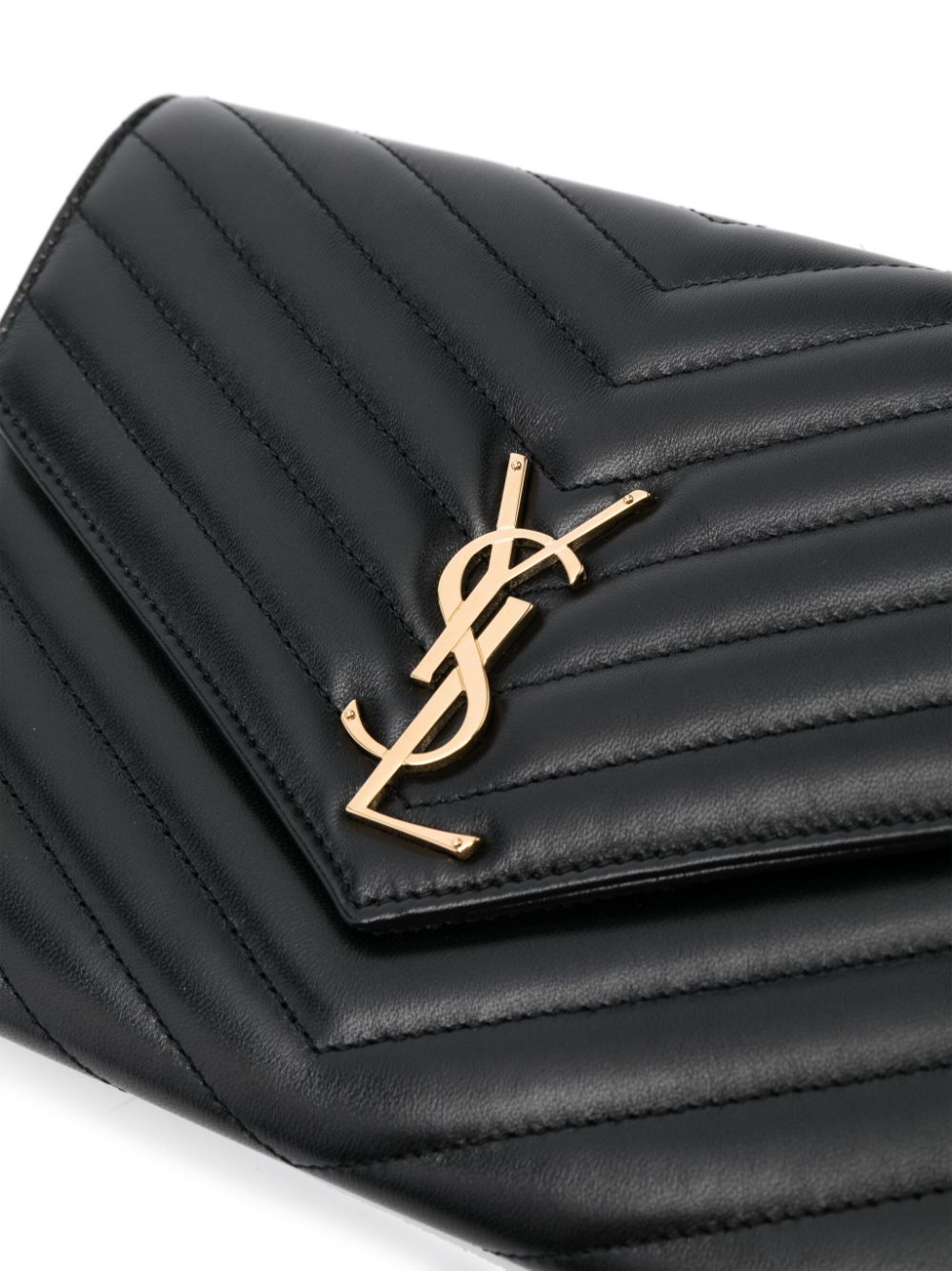 Saint Laurent Cassandre matelassé leather clutch bag