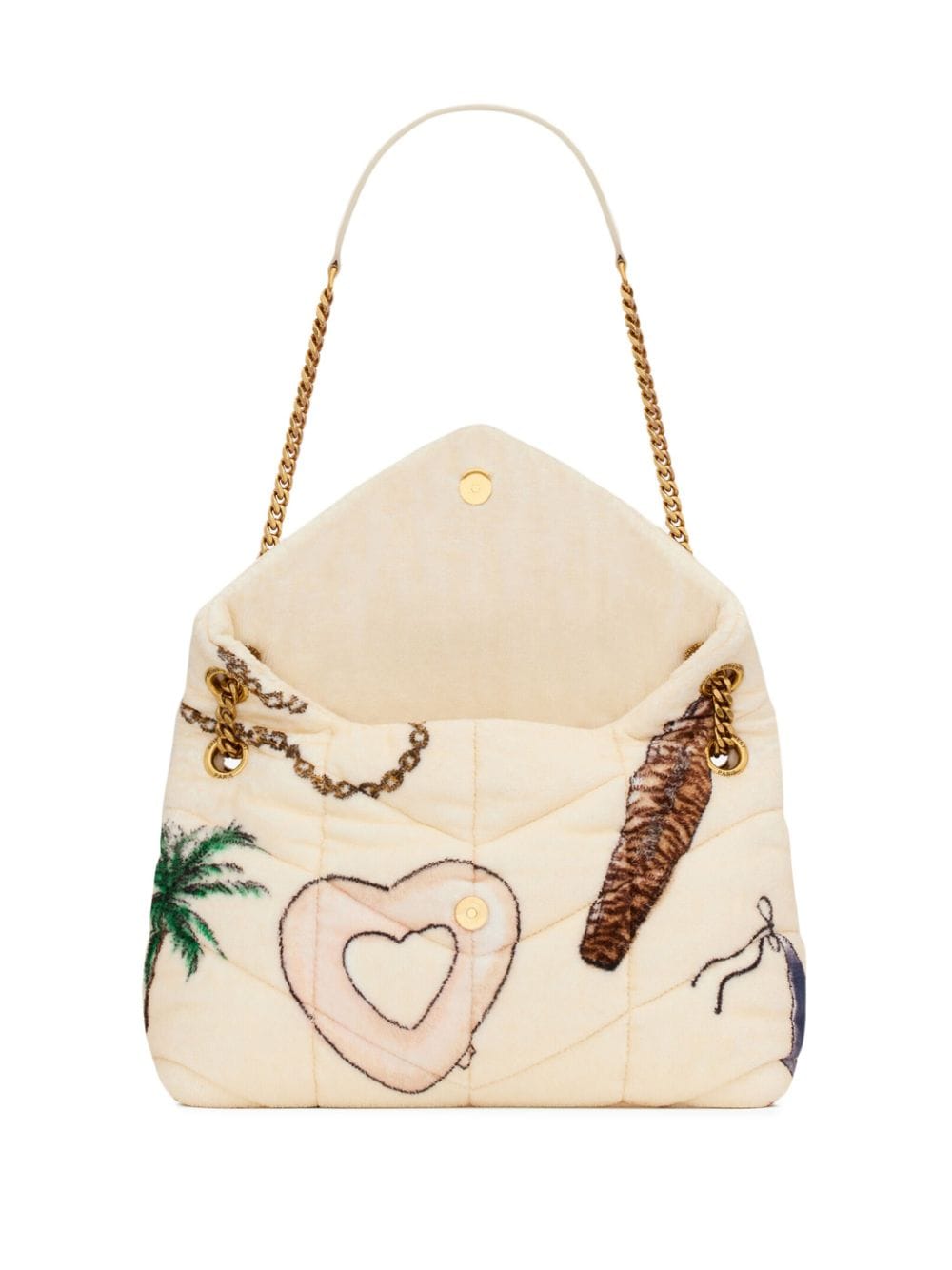Saint Laurent small Puffer printed shoulder bag