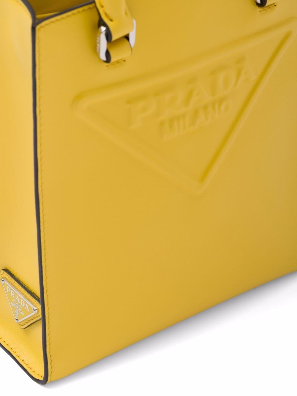 Pra*a logo-embossed tote bag