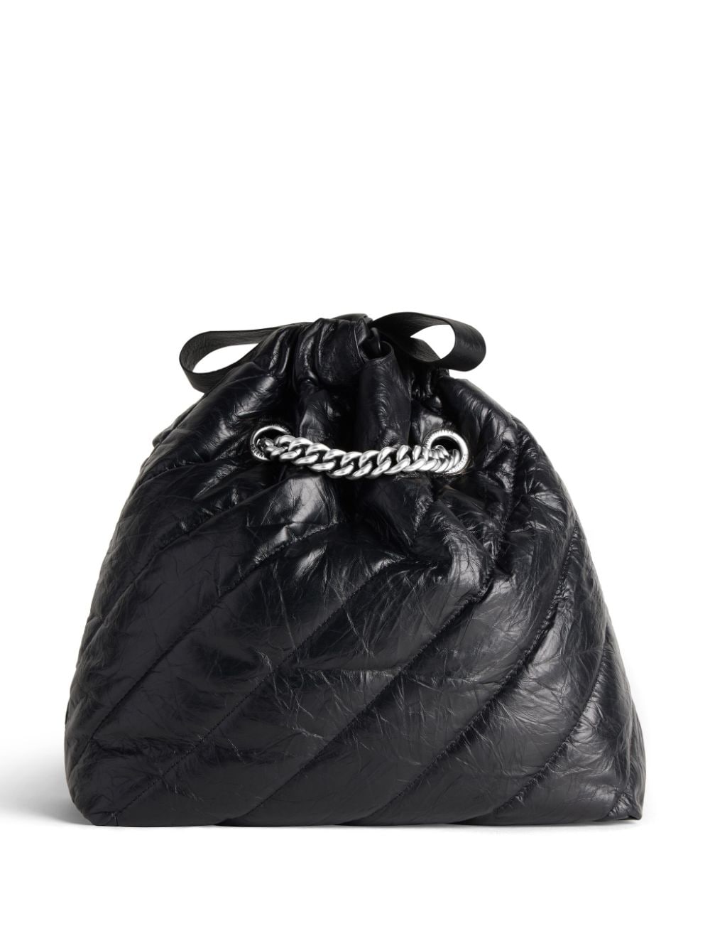 Ba*len*cia*ga crush logo-plaque quilted leather tote bag