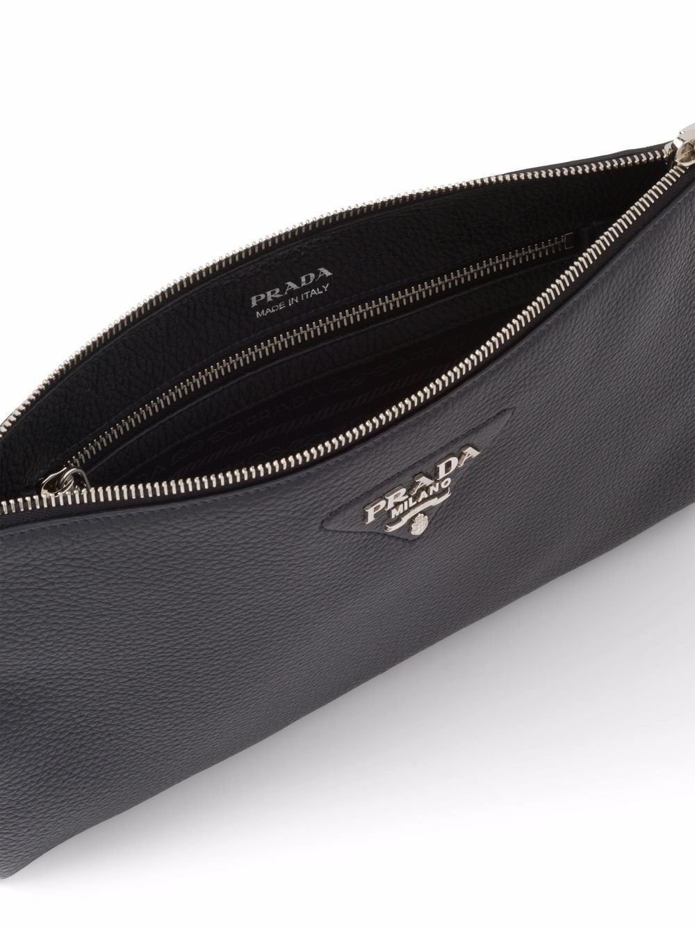 Pra*a flou logo-plaque shoulder bag