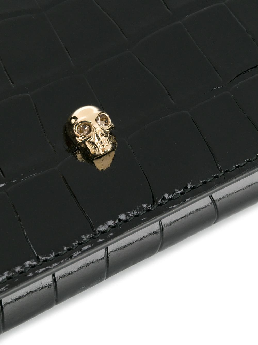 Alexander McQueen crinkled leather clutch bag