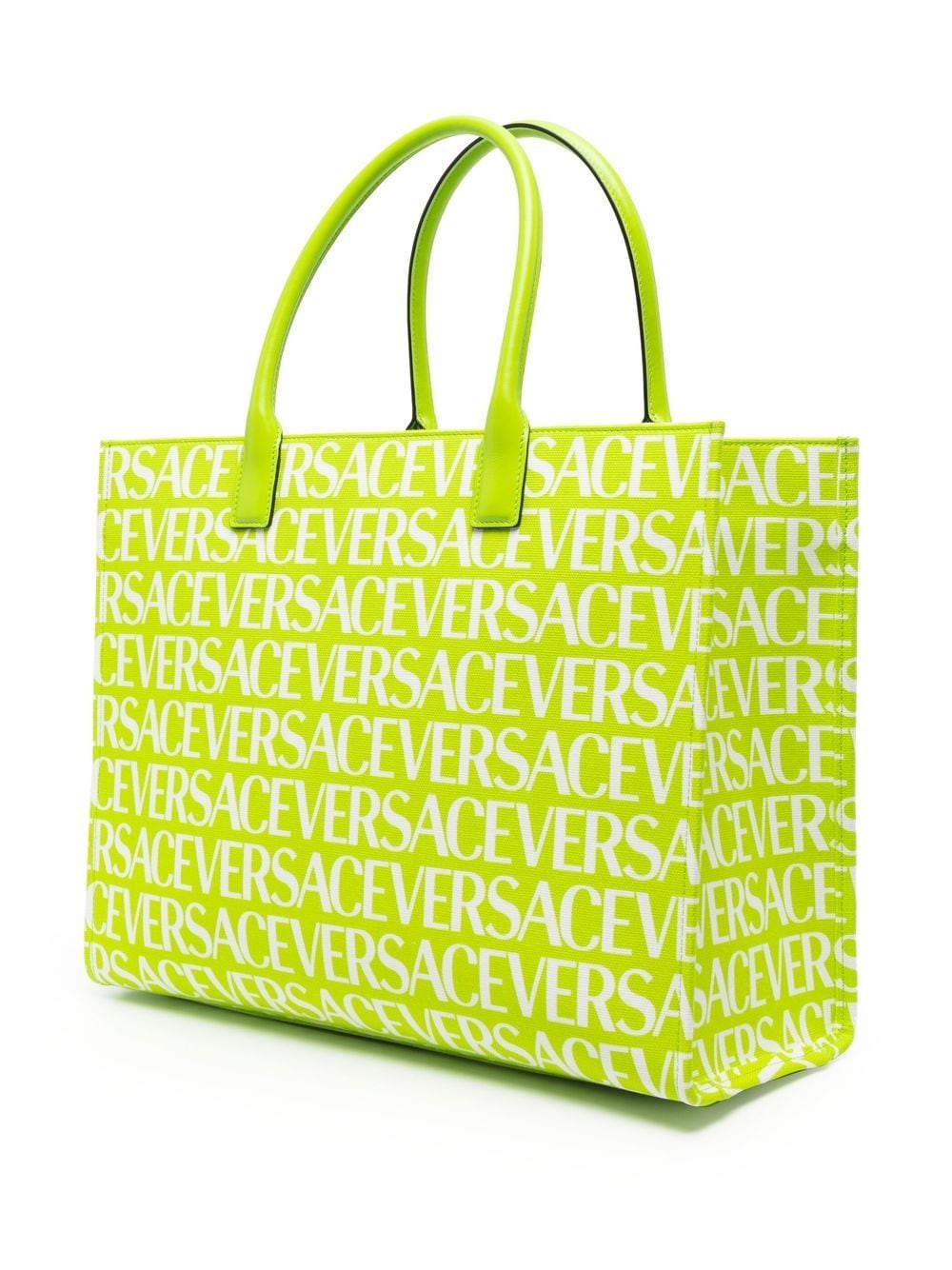 Versace logo-print canvas tote bag