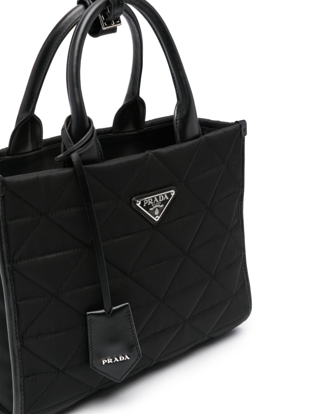 Pra*a symbole quilted tote bag