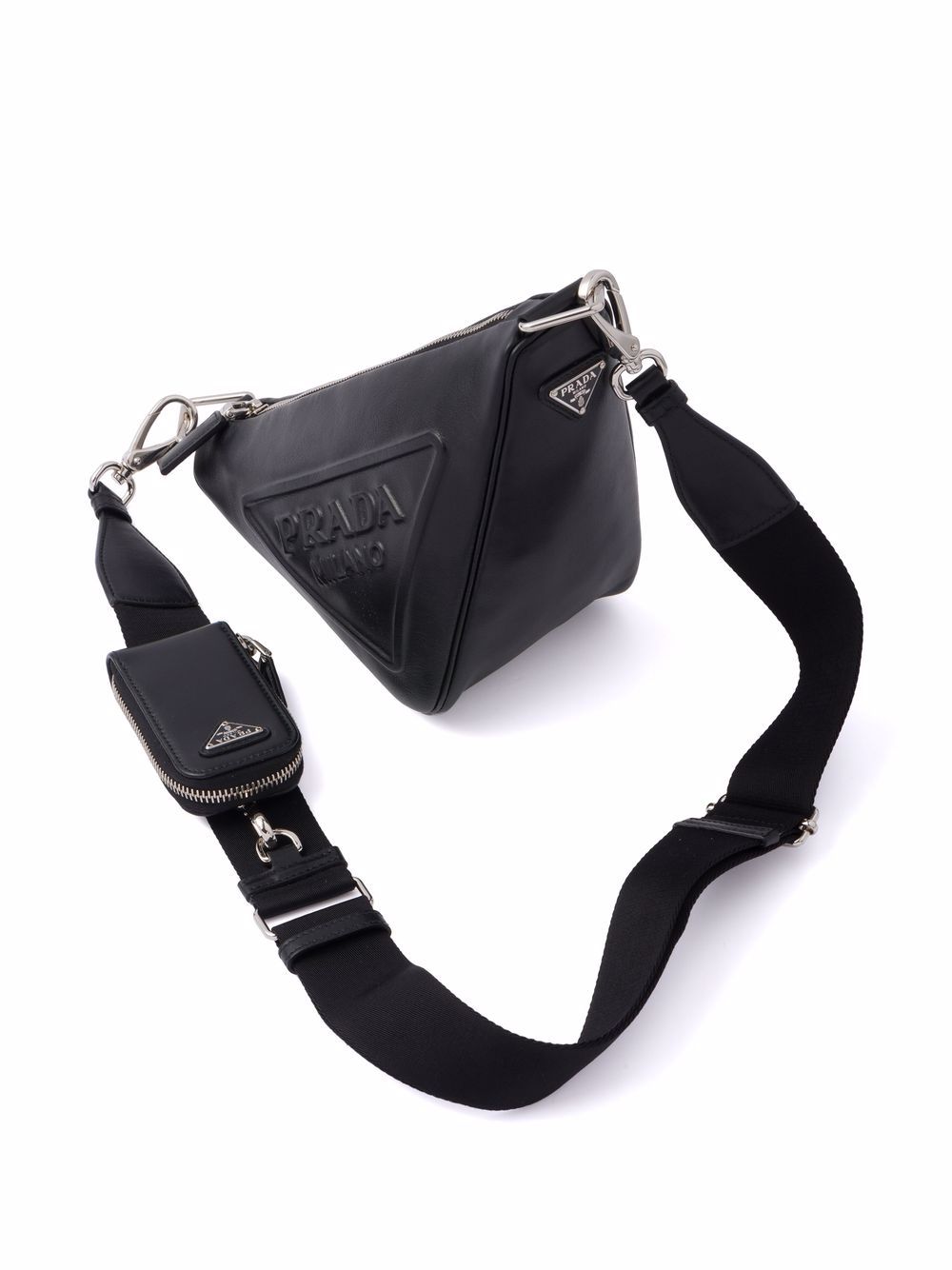 Pra*a logo plaque shoulder bag