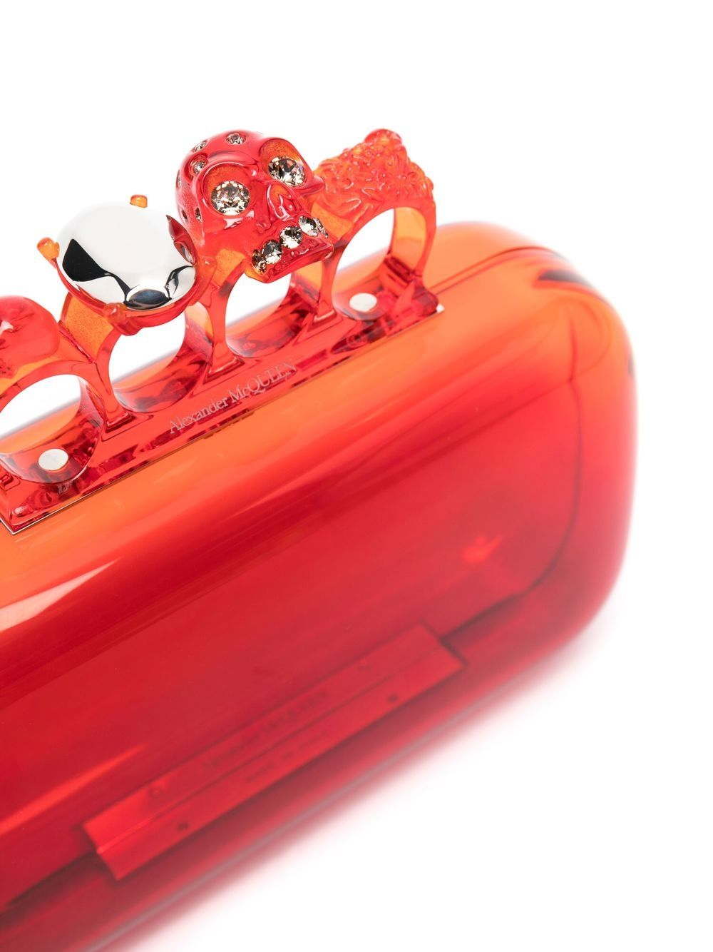 Alexander McQueen crystal-ring held clutch-bag