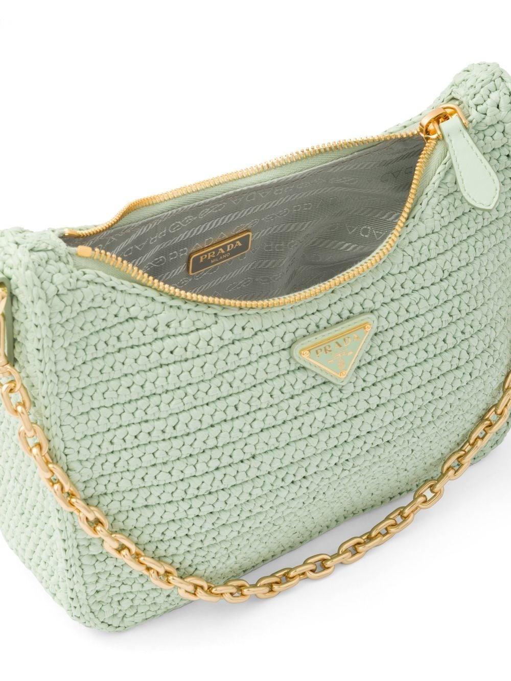 Pra*a re-edition 2005 crochet-knit shoulder bag