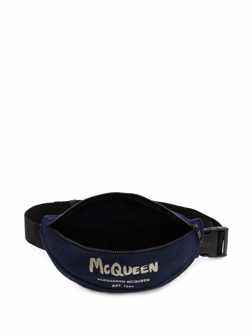 Alexander McQueen logo-print two-tone belt bag